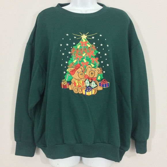 NutCracker Tops - Vintage XL Ugly Christmas Embroidered Sweatshirt